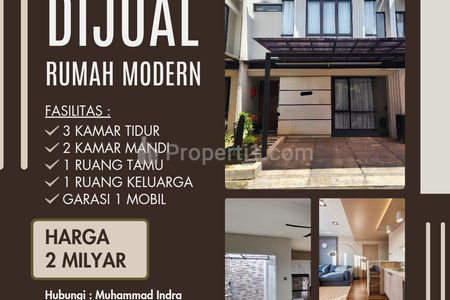 Dijual Cepat Rumah Semi Furnish di Bintaro - Pondok Ranji, Tangsel, Bisa KPR