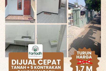 Dijual Cepat Rumah Siap Huni 5 Kontrakan Baru & Tanah SHM di Cikarang Bekasi