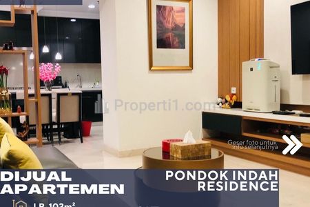 Dijual Apartemen Pondok Indah Residence Lantai Rendah 2BR Full Furnished