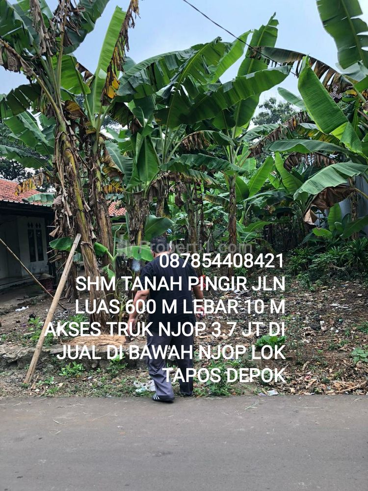 Tanah Dijual Luas 600 m2 Lebar Muka 10 m di Depok