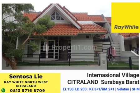 Dijual Rumah Taman Internasional Citraland Sby Lokasi Terdepan Dekat GWalk, Sekolah Ciputra