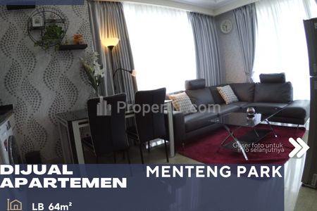 Dijual Apartemen Menteng Park Lantai Tengah 2BR Full Furnished di Daerah Cikini, Menteng, Jakarta Pusat