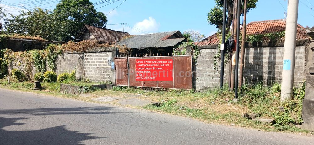 Dijual Tanah 500 m2 di Jl. Kebo Iwa Ubung Dekat Jl. Cokroaminoto, Cargo, Gatsu, Denpasar, Bali
