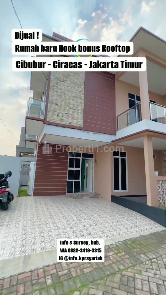 Dijual Rumah Baru Hook Rooftop Cluster Cibubur di Jakarta Timur