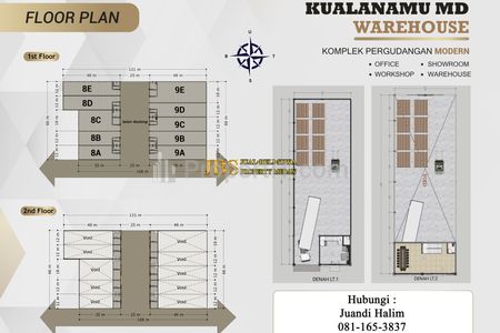 Dijual Gudang di Komplek Pergudangan Kualanamu MD Warehouse, Tanjung Morawa, Deli Serdang