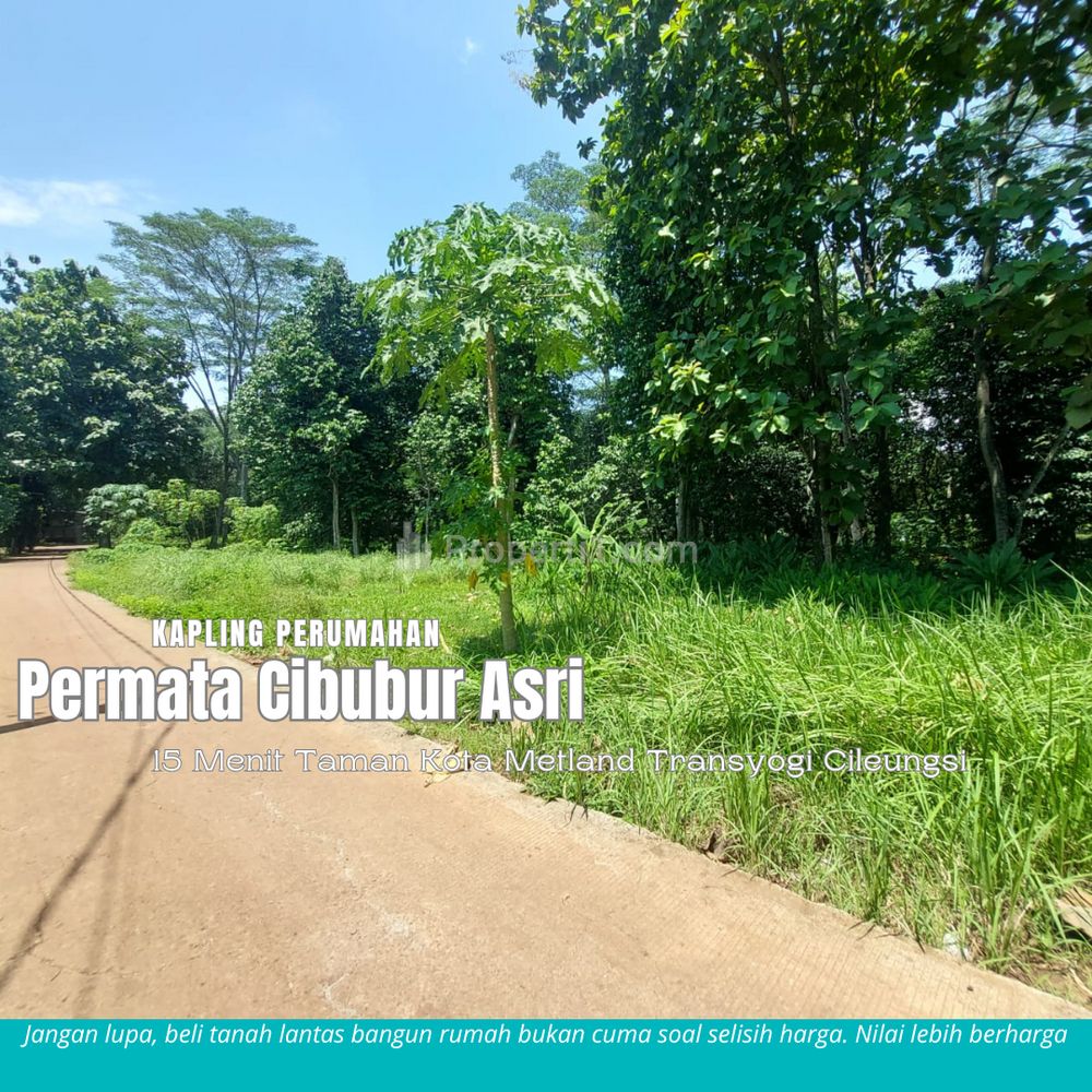 Dijual Promo Terbatas Tanah Kavling 1 Jutaan Per Meter Dekat Taman Kota Metland Transyogi Cileungsi