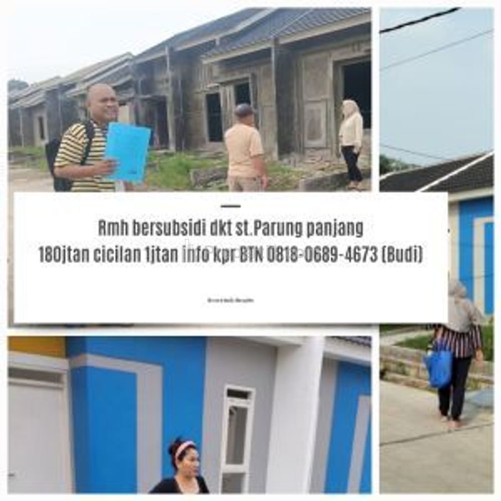 Dijual Rumah Bersubsidi Sistem KPR Termurah, Dekat Stasiun Parung Panjang Bogor
