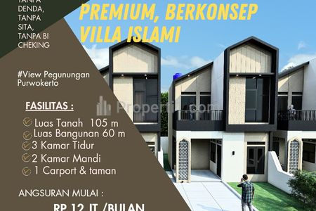 Dijual Rumah Dua Lantai Konsep Villa Pegunungan di Banyumas