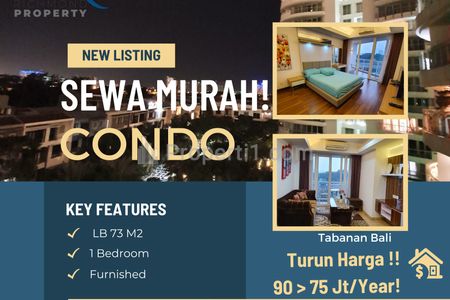 Sewa Apartemen Springhill Kemayoran, Luas Bangunan 73 m2, 1+1 BR Full Furnished