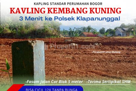 Dijual Promo Tanah Kavling 3 Jutaan Per Meter Dekat Polsek Klapanunggal Bogor