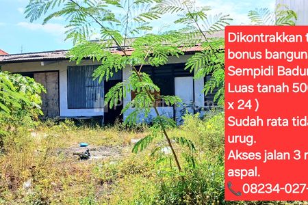 Disewakan Tanah 500 m2 di Sempidi Badung, Dekat Jl. Cokroaminoto, Cargo, Gatsu, Bali