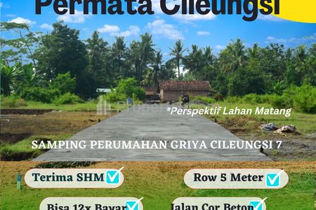 Dijual Promo Terbatas Tanah Kavling Murah 1 Jutaan Per Meter Dekat Tol Nagrak/Cimanggis - Cibitung