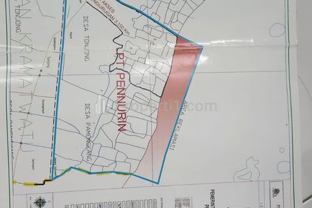 Jual Tanah Kosong 400 Hektar di Bibir Pantai, Tonjong, Serang, 3 km an ke Pintu Tol Cilegon Timur, Banten