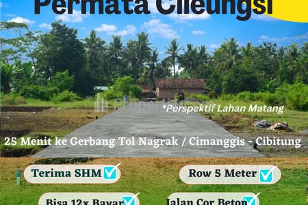 Dijual Promo Tanah Kavling 1 Jutaan Per Meter Dekat Taman Buah Mekarsari Letak Strategis