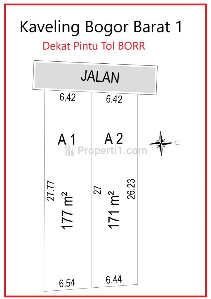 Dijual Kavling Perum Bogor Raya Permai, Dekat Lanud Atang Sendjaja