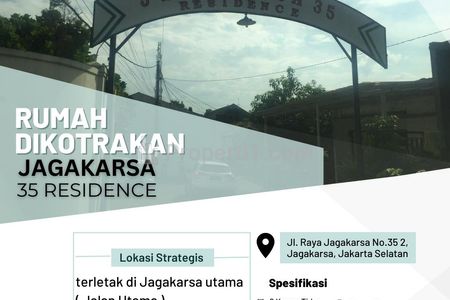 Sewa Kost Griya Jagakarsa Jakarta Selatan, Sewa Kost Kamar Mandi Luar