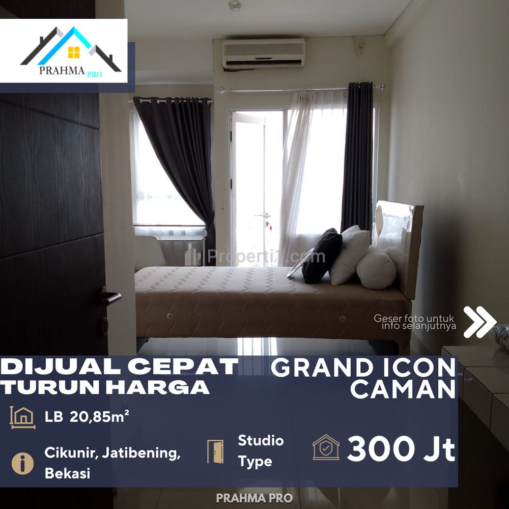 Dijual Cepat Murah Apartemen Grand Icon Caman Studio Type Full Furnished di Daerah Bekasi