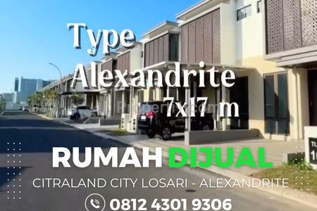 Dijual Rumah Alexandrite Hunian Citraland City Makassar