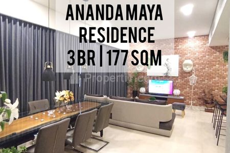 Sewa Apartemen Anandamaya Residence Sudirman, 3 BR, 177sqm, Furnished, Ready to Move In, Direct Owner, Yani Lim 08174969303