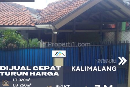 Dijual Rumah Hitung Tanah Saja Lokasi Sangat Strategis Dekat Jalan Raya Kalimalang dan Tol Becakayu