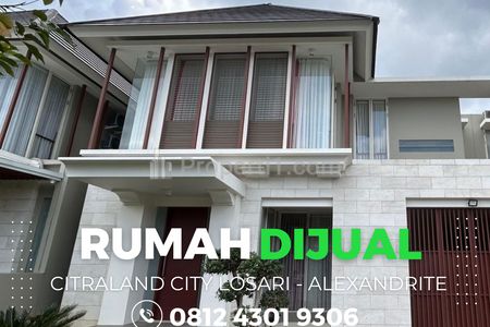 Jual Cepat Rumah Citraland Tallasa Tipe Alexandrite Bonus Interior, Unit Second Murah, Unit Paling Langka, Jalan Perintis Kemerdekaan Makassar