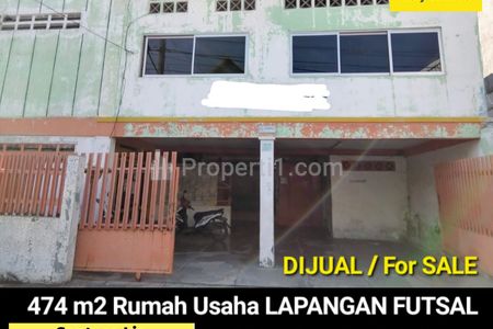 Dijual Rumah Usaha Lapangan FUTSAL Surabaya di Jalan Tangkis Turi  - Simomulyo - Sukomanunggal