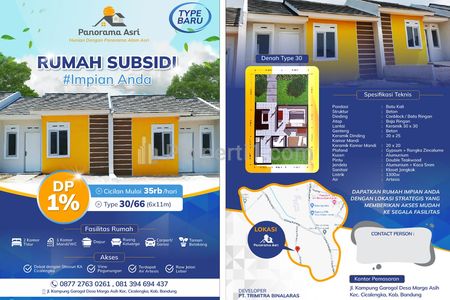 Dijual Rumah Subsidi Hanya 1.6jt di Cicalengka, Bandung