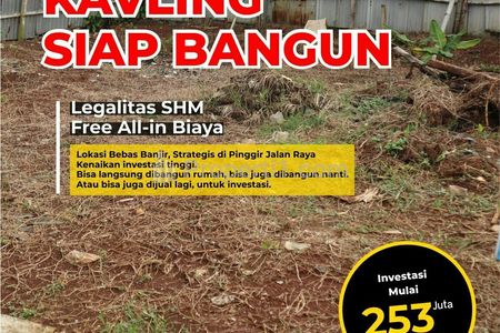 Dijual Tanah Kavling SHM Siap Bangun dalam Cluster di Sawangan Depok