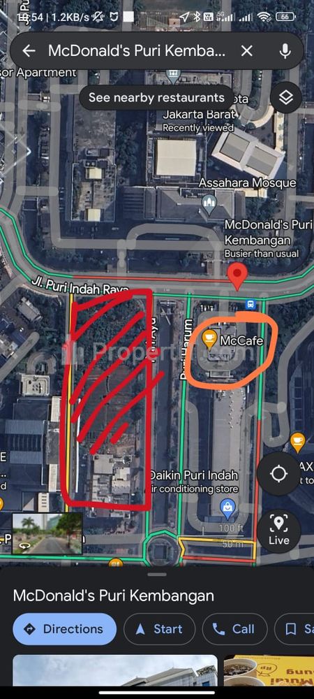 45>40 Jt/m2, Jual Tanah Strategis di Depan Lippo Mall Puri di Bawah Harga Pasaran !
