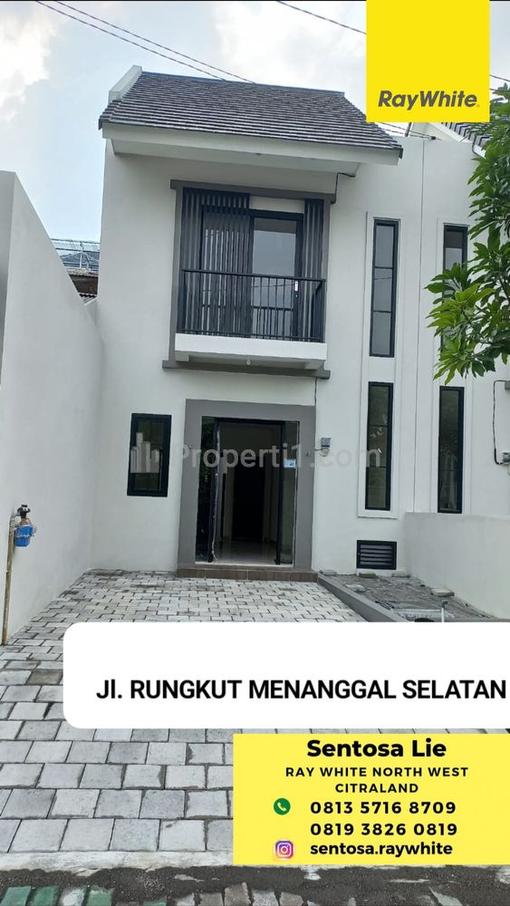 Dijual Rumah Baru di Jl. Rungkut Menanggal Selatan - NEW Minimalis Modern 2 Lantai - SHM - Ready 3 Unit Jejer - Dekat Akses TOL Waru Juanda