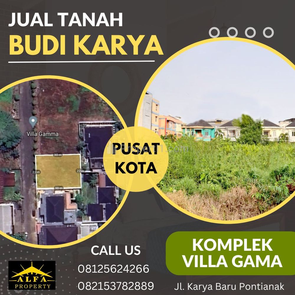Dijual Tanah SHM di Jalan Budi Karya Villa Gama Kota Pontianak