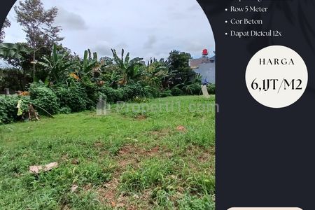 Dijual Tanah Kavling di Cikeas Udik Gunung Putri Bogor, Bisa Dicicil 12x, Harga 6,1Jt/m2, Dapat Legalitas SHM