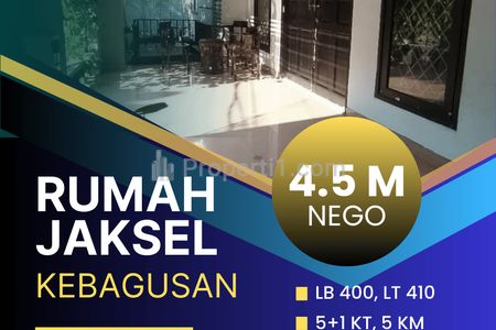 Jual Rumah 2 Lantai Cakep di Jaksel Kebagusan Pasar Minggu Dekat TB Simatupang