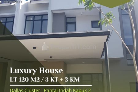 Sewa Super Murah, Rumah 3 BR 120 m2 di PIK 2 Komplek Dallas, Hanya 75 Juta per Tahun, Jakarta Utara