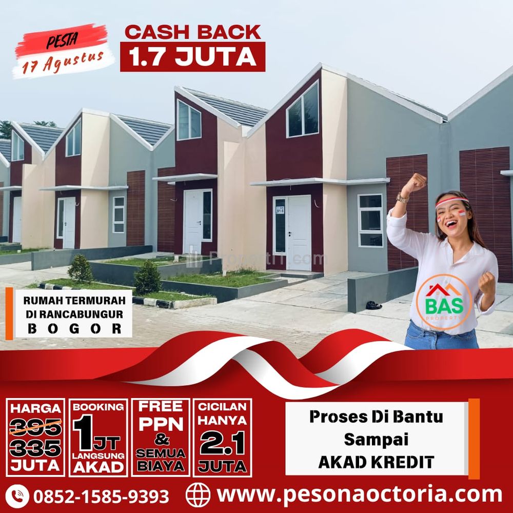 Rumah Dijual Murah Ready Stock Siap Huni Cukup Booking 1 Jt All In Free Semua Biaya Angsuran Cuma 2Jt, di Bogor