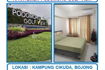 Jual BU Cepat 1 Unit Apartemen Podomoro Golf View Tipe Studio Furnished