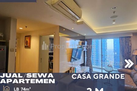 Dijual atau Disewakan Apartemen Casa Grande 2BR View Pool dan City di Daerah Tebet Jakarta Selatan, Full Furnished