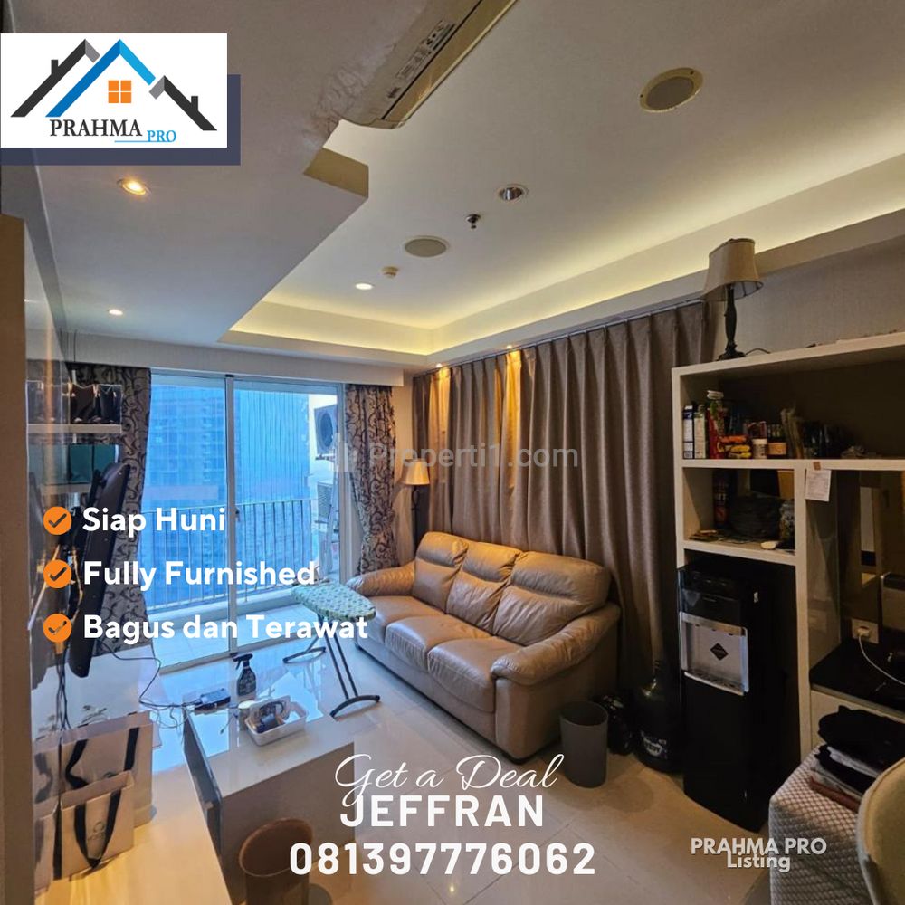 Dijual atau Disewakan Apartemen Casa Grande 2BR View Pool dan City di Daerah Tebet Jakarta Selatan, Full Furnished