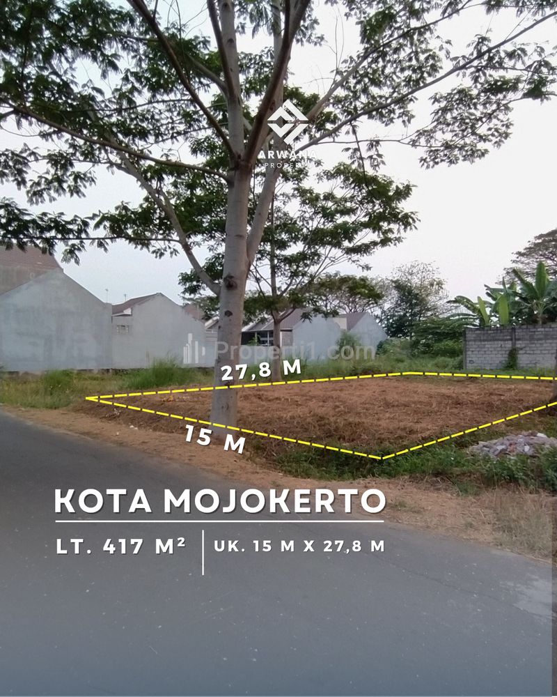 Dijual Tanah Kavling Siap Bangun, Nol Jalan Kota Mojokerto