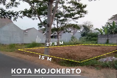 Dijual Tanah Kavling Siap Bangun, Nol Jalan Kota Mojokerto