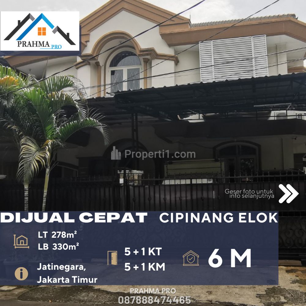 Dijual Cepat Rumah Bagus Dalam Perumahan di Cipinang, Jakarta Timur