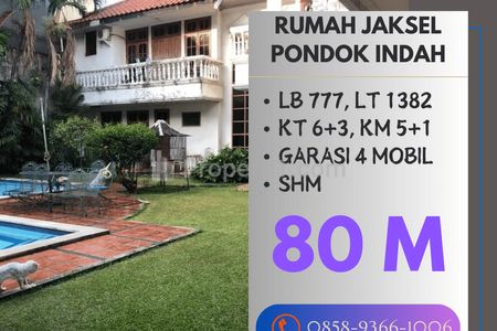 Jual Rumah di Pondok Indah, Jaksel - Cakep Mewah Luas