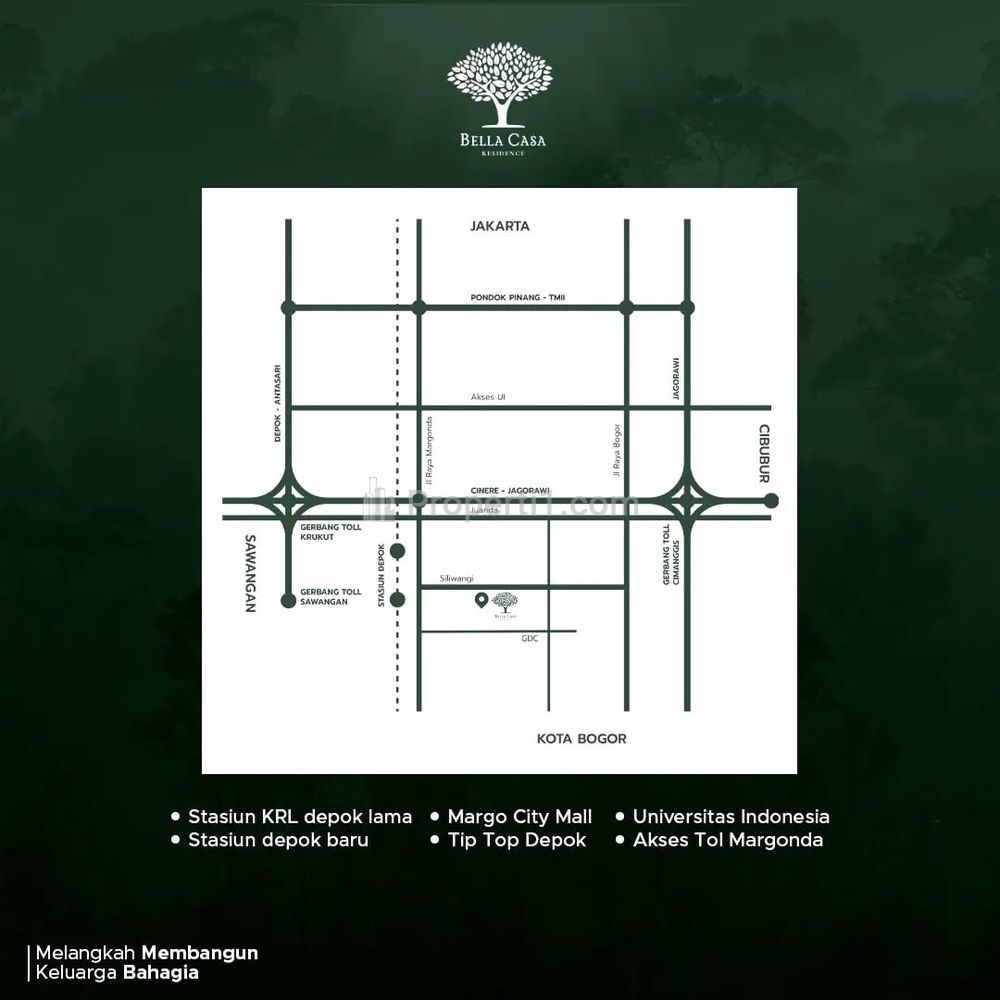 Jual Rumah Baru Bellacasa Residence, Sukmajaya, Depok (LB 77m2, 2 Lantai)