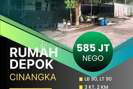 Jual Rumah di Cinangka Depok Dalam Cluster Nyaman Asri Dekat ke Terminal Pondok Cabe