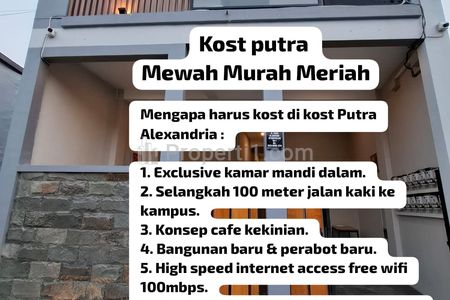 Dijual Rumah Kost Putra Alexandria Full Furnish Depan UMM Malang