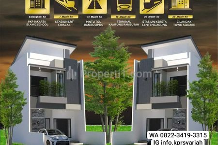 Dijual Rumah Cluster Modern Minimalis Dekat Stasiun Ciracas Jakarta Timur