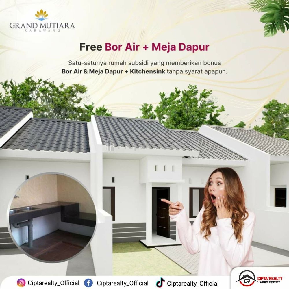 Jual Rumah Subsidi Kosambi Karawang Siap Huni Dapur Sudah Full Tutup