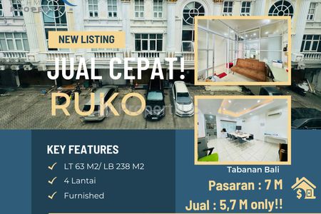 Jual Ruko 4 Lantai di Crown Palace Tebet Jaksel, Lokasi Super Strategis Harga di Bawah Pasaran (6,5 M ke 5,7 M)