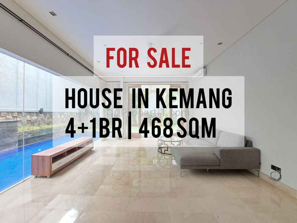 Rumah Dijual di Kemang Timur, Modern Minimalis, Bangunan Bagus, 4+1BR, LT 468 m2, LB 480 m2, Siap Masuk, Direct Owner