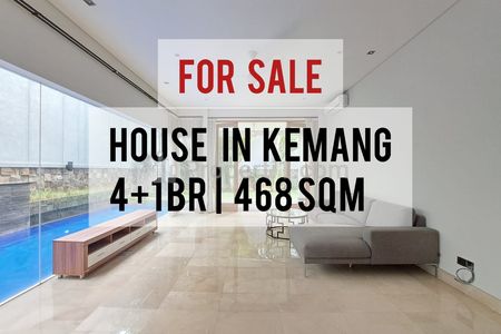 Rumah Dijual di Kemang Timur, Modern Minimalis, Bangunan Bagus, 4+1BR, LT 468 m2, LB 480 m2, Siap Masuk, Direct Owner